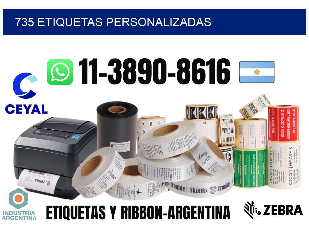 735 etiquetas personalizadas
