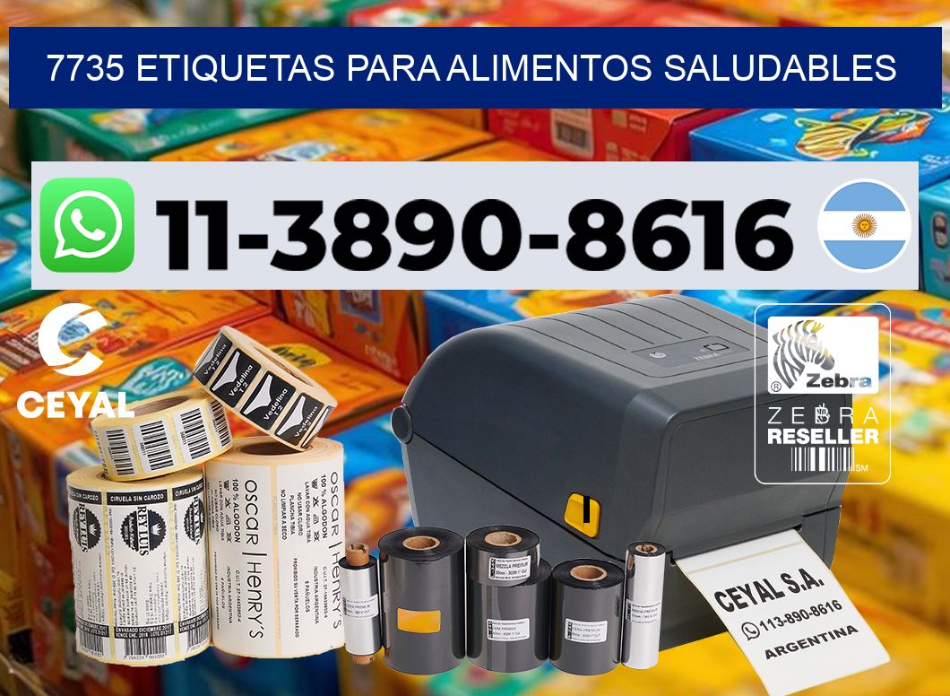 7735 Etiquetas para alimentos saludables