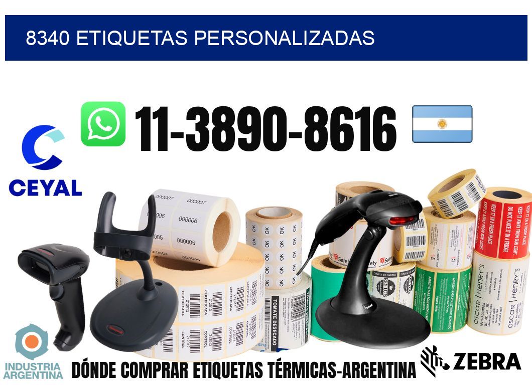 8340 etiquetas personalizadas