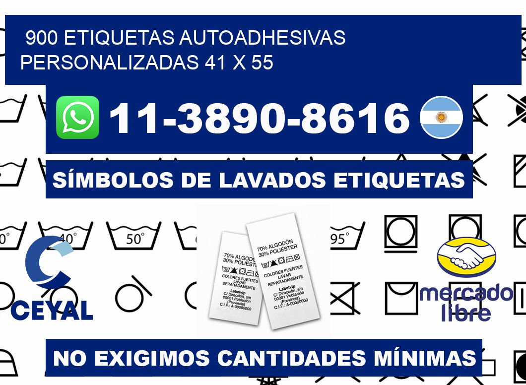 900 Etiquetas autoadhesivas personalizadas 41 x 55