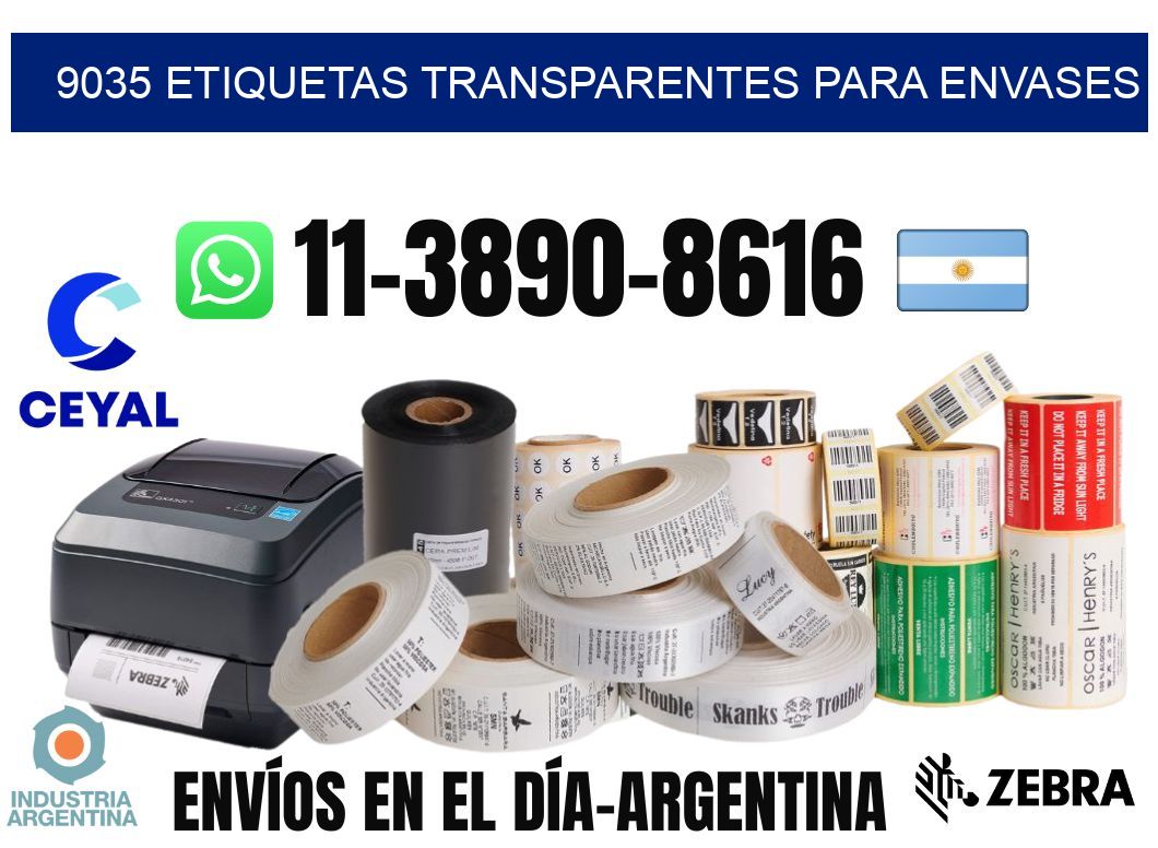 9035 Etiquetas transparentes para envases