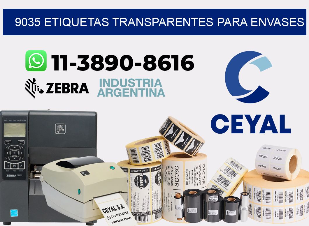 9035 Etiquetas transparentes para envases