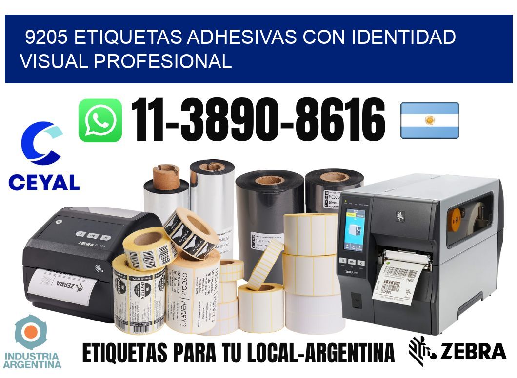 9205 Etiquetas adhesivas con identidad visual profesional