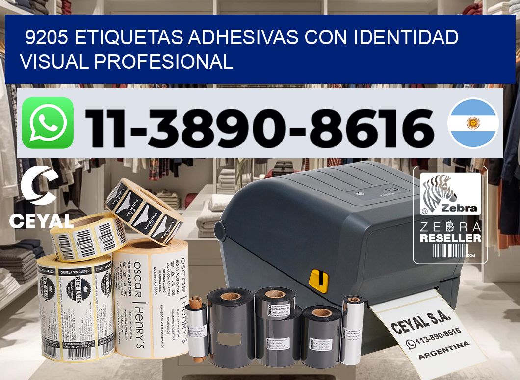 9205 Etiquetas adhesivas con identidad visual profesional