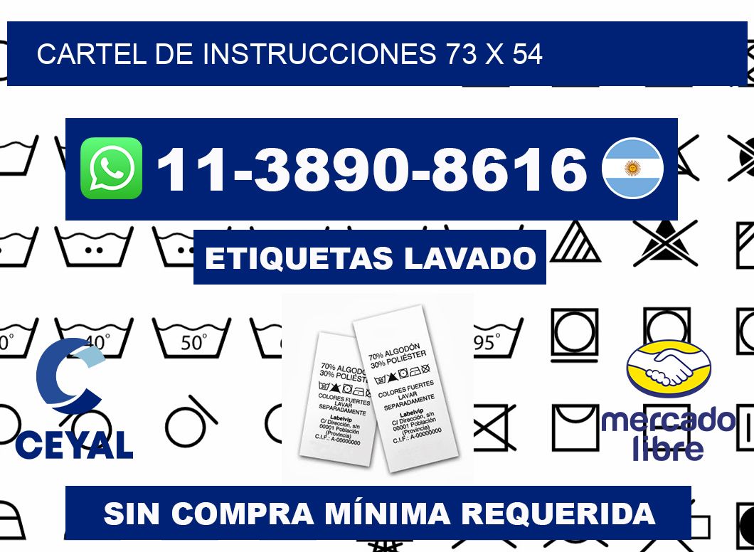 Cartel de instrucciones 73 x 54