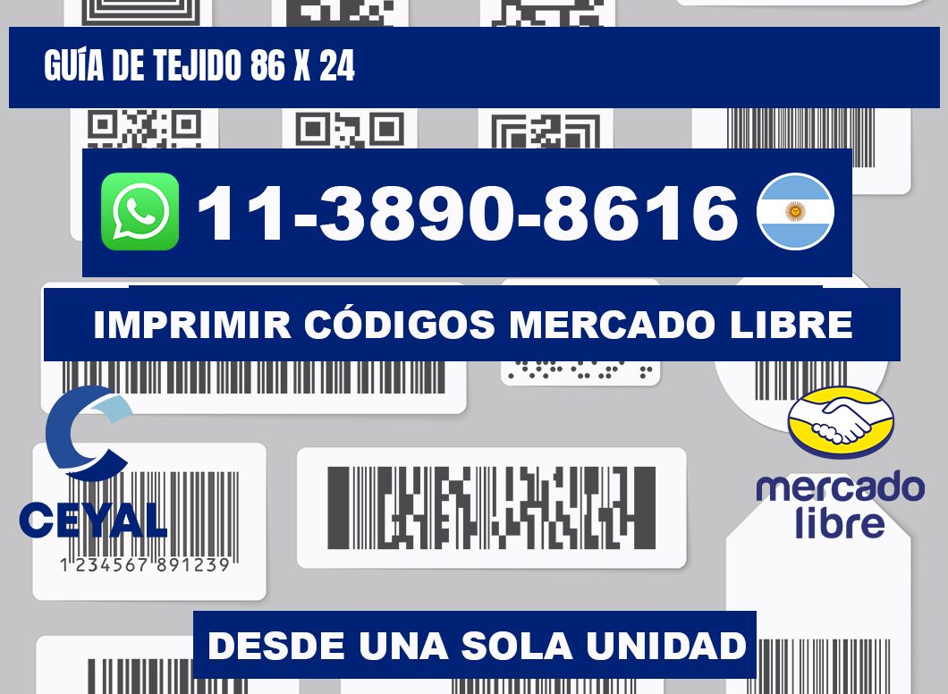 Guía de tejido 86 x 24