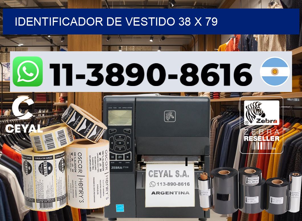 Identificador de vestido 38 x 79