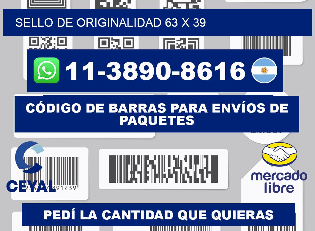 Sello de originalidad 63 x 39