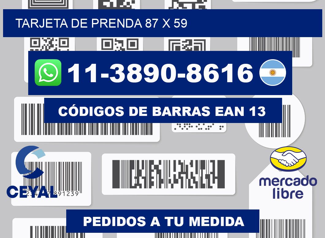 Tarjeta de prenda 87 x 59