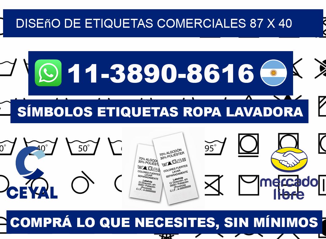 diseño de etiquetas comerciales 87 x 40