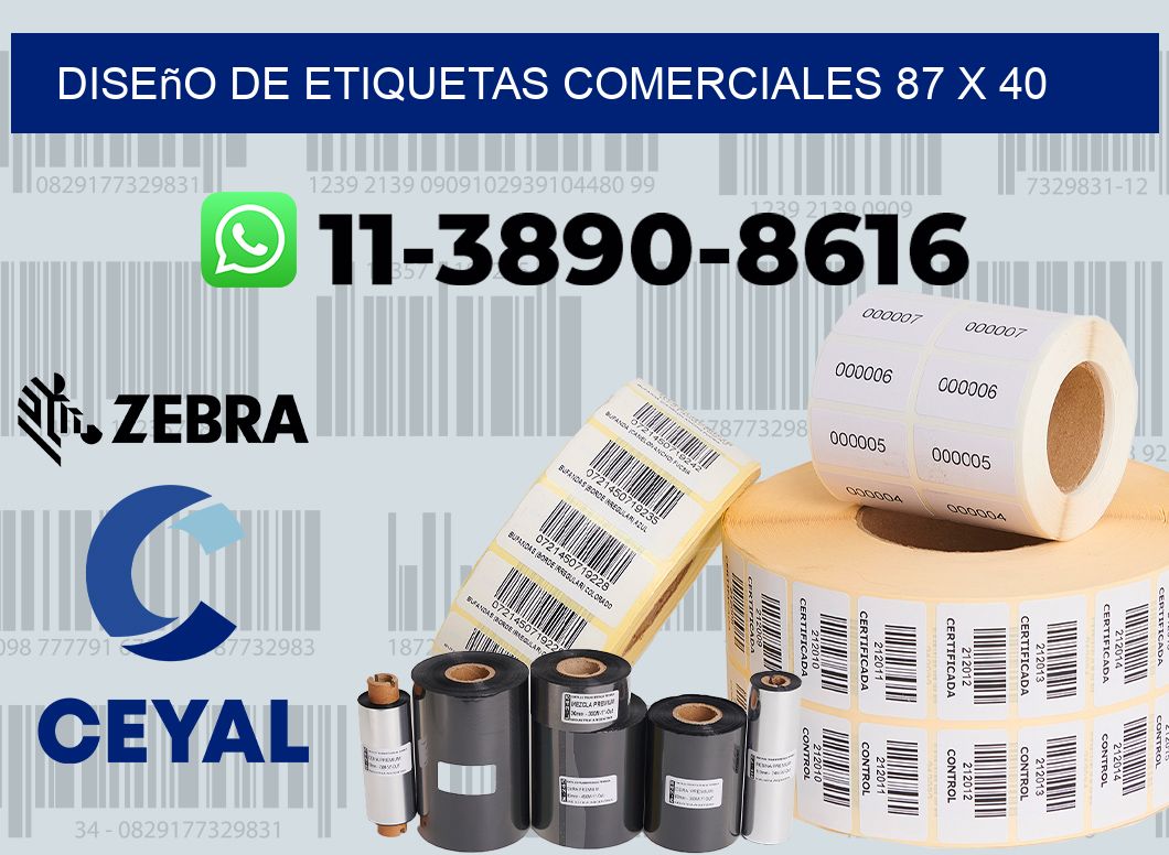 diseño de etiquetas comerciales 87 x 40