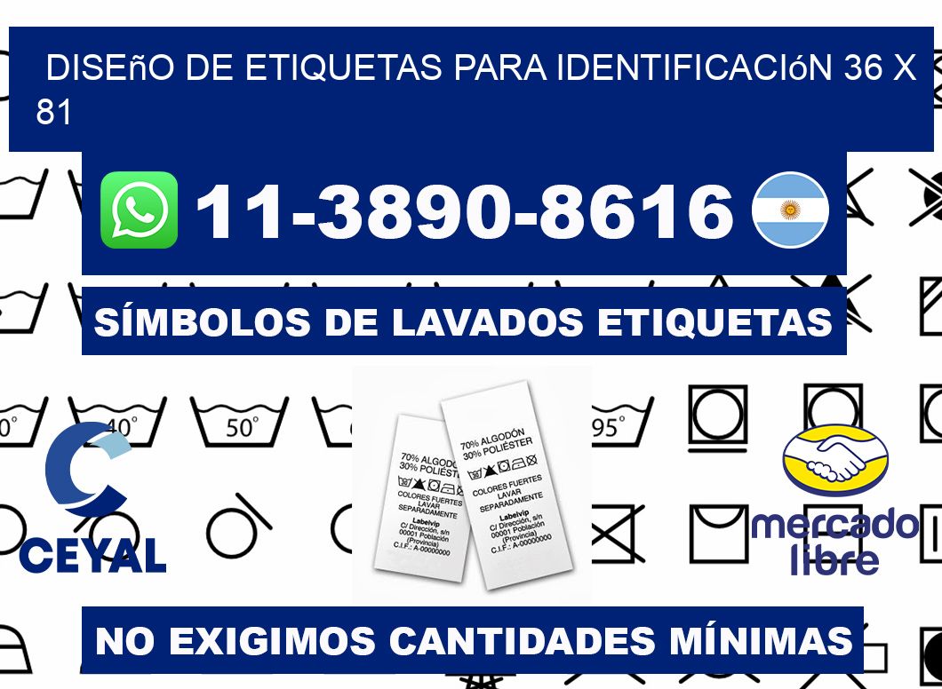 diseño de etiquetas para identificación 36 x 81