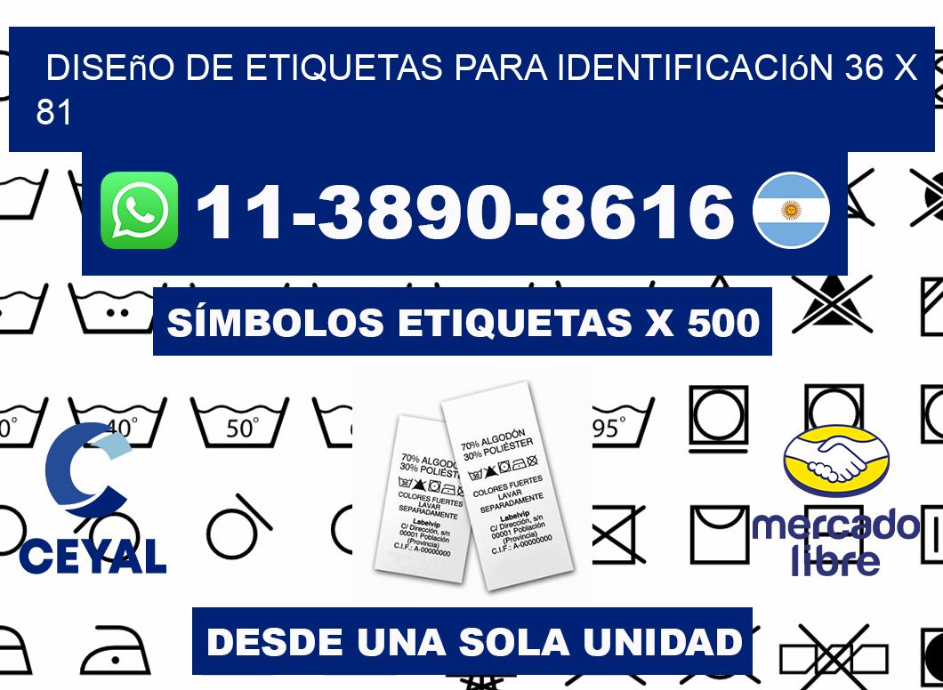 diseño de etiquetas para identificación 36 x 81