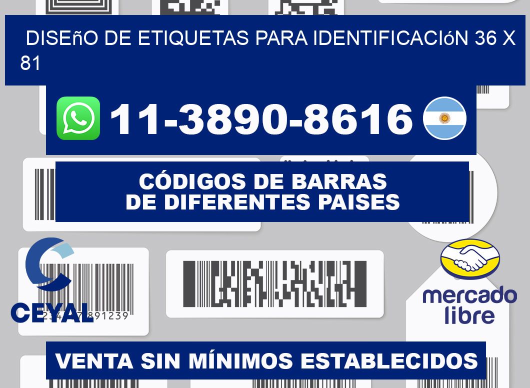 diseño de etiquetas para identificación 36 x 81