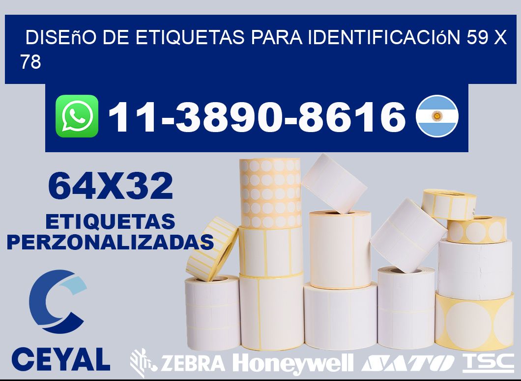 diseño de etiquetas para identificación 59 x 78