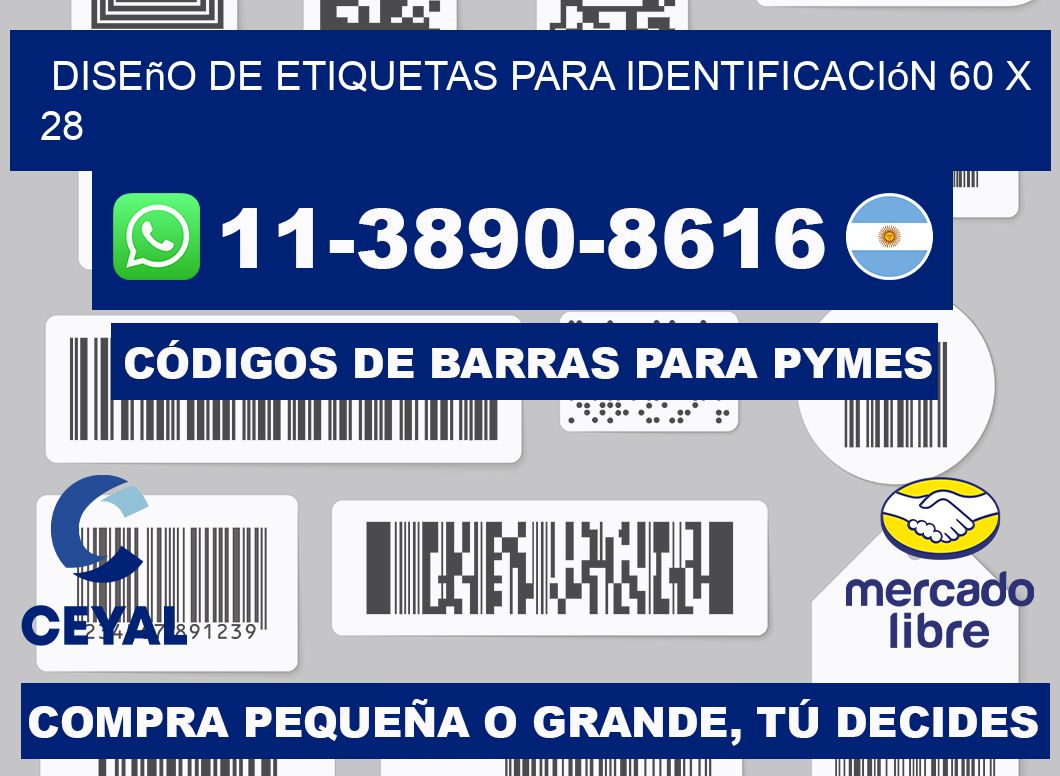 diseño de etiquetas para identificación 60 x 28