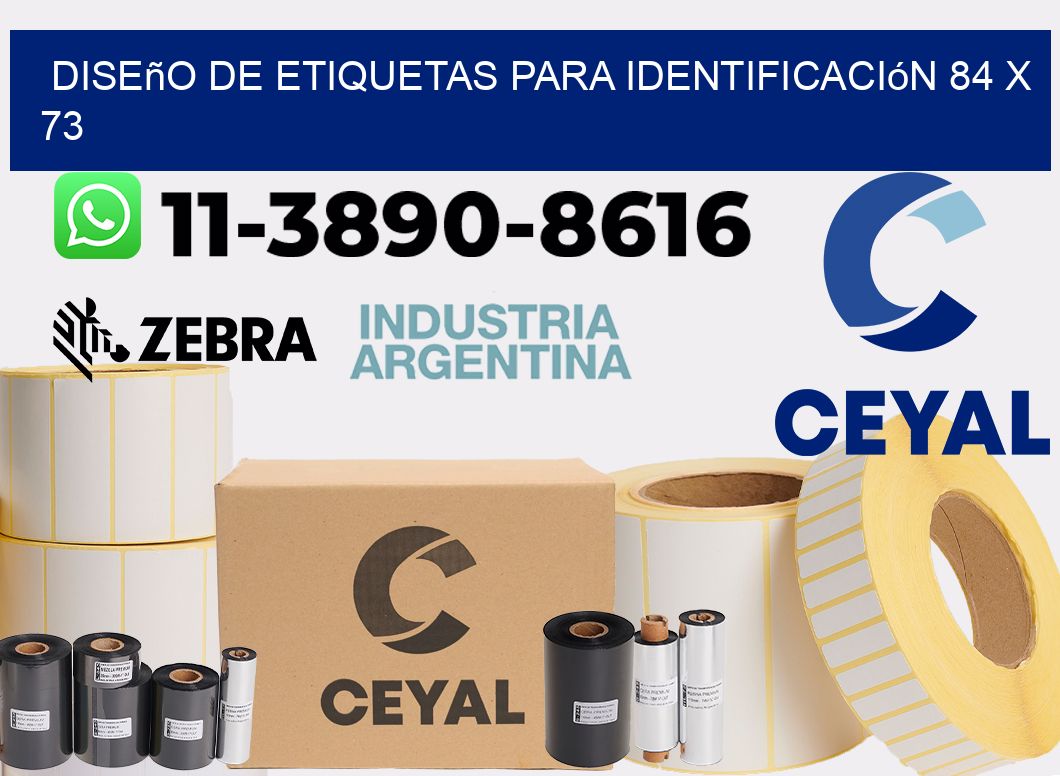 diseño de etiquetas para identificación 84 x 73