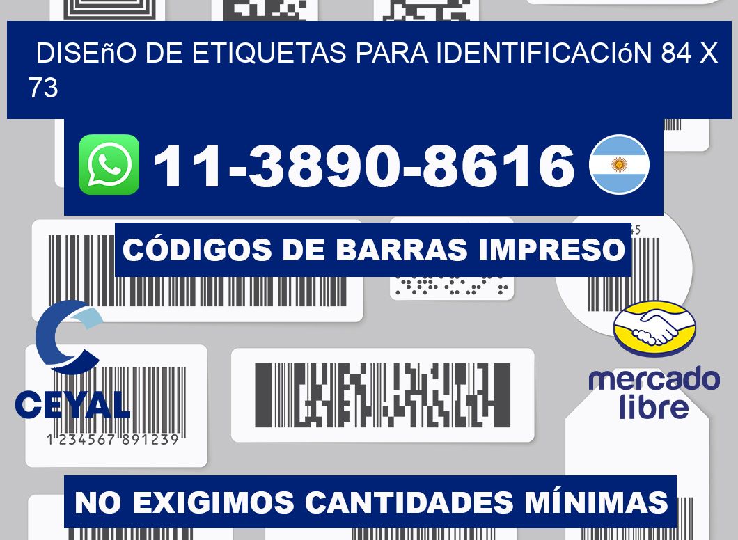 diseño de etiquetas para identificación 84 x 73