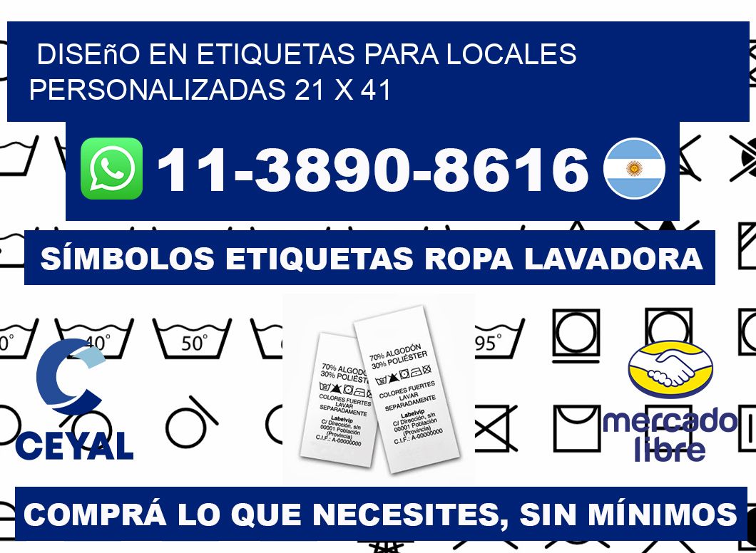 diseño en etiquetas para locales personalizadas 21 x 41