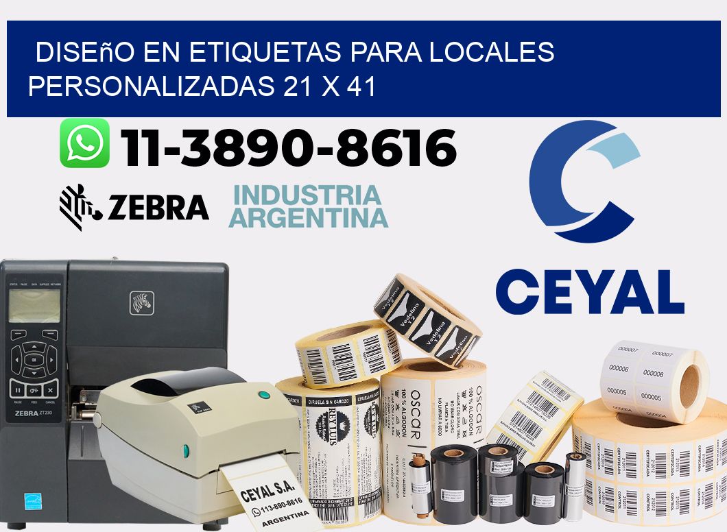 diseño en etiquetas para locales personalizadas 21 x 41
