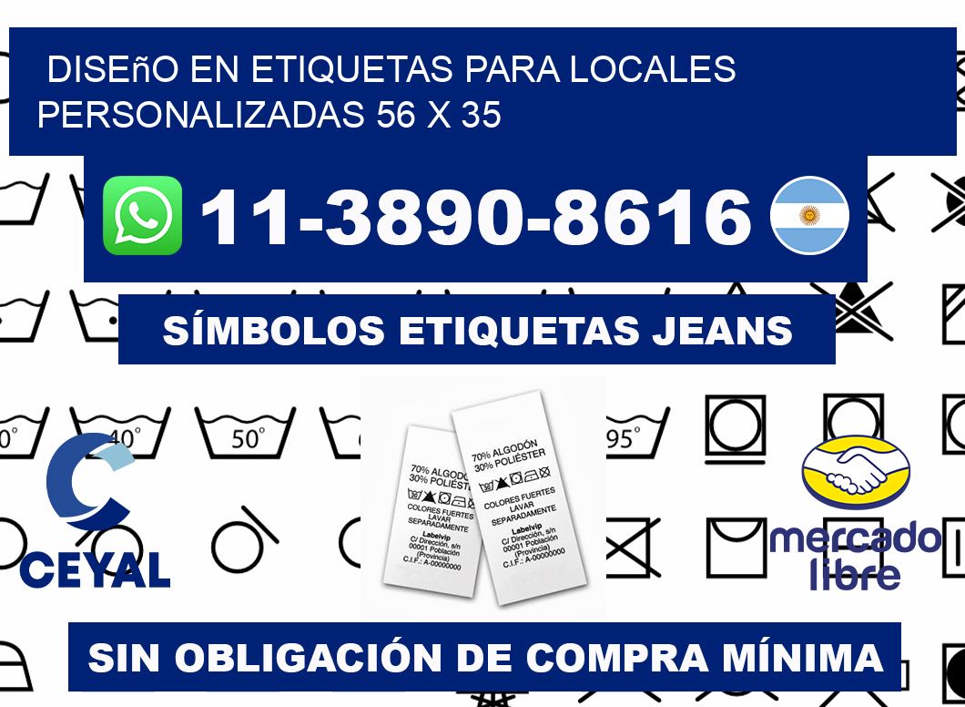 diseño en etiquetas para locales personalizadas 56 x 35