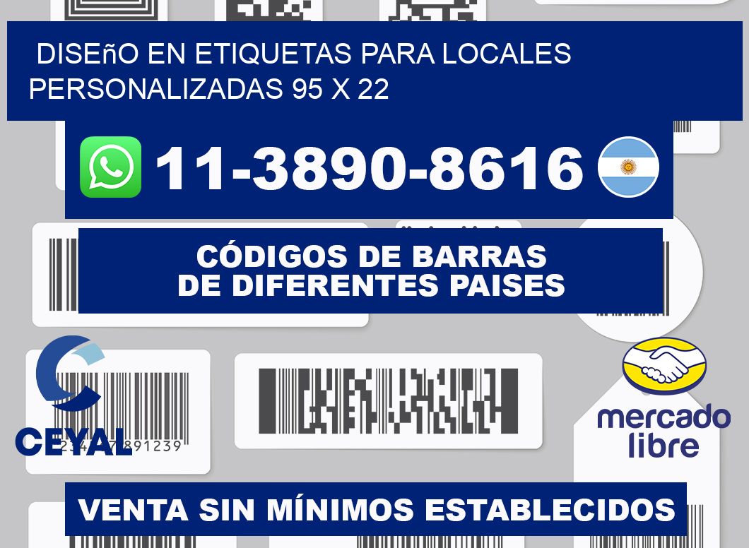 diseño en etiquetas para locales personalizadas 95 x 22