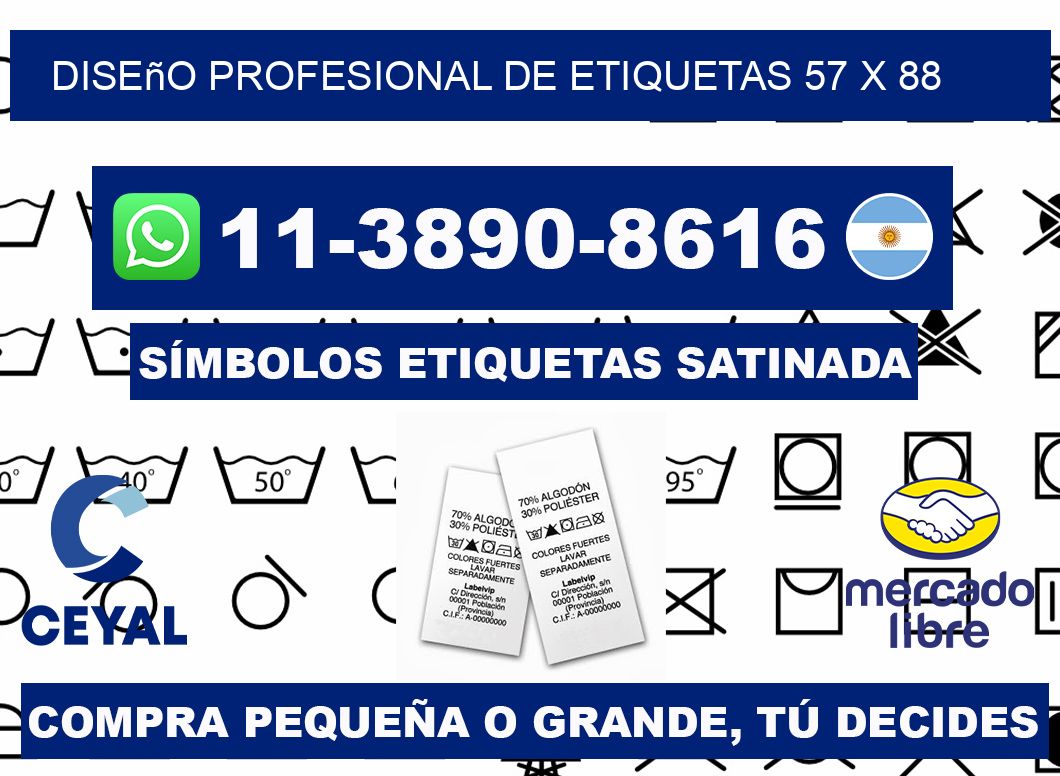 diseño profesional de etiquetas 57 x 88
