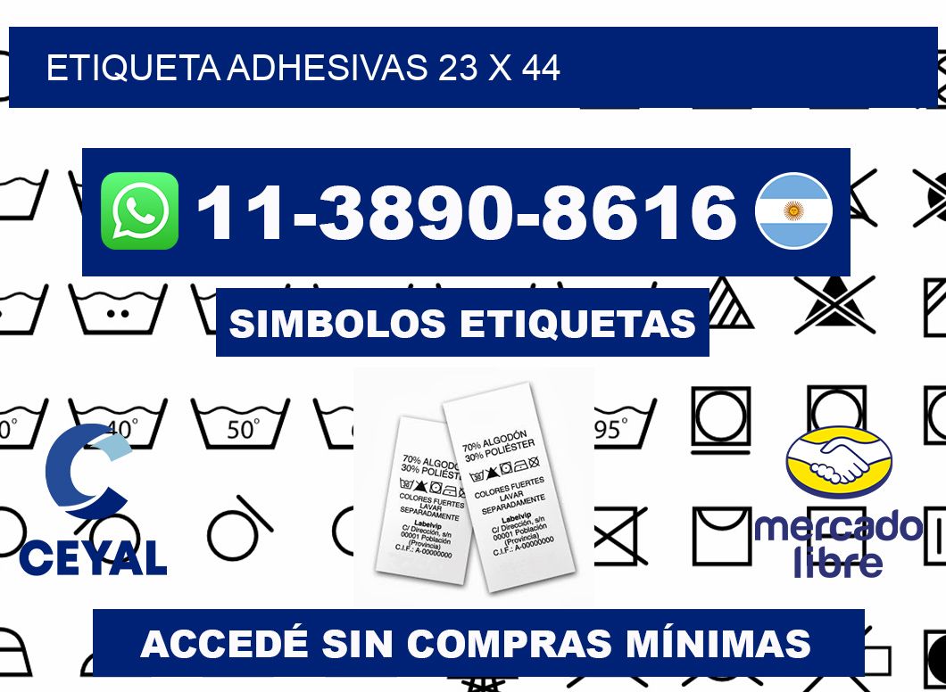 etiqueta adhesivas 23 x 44