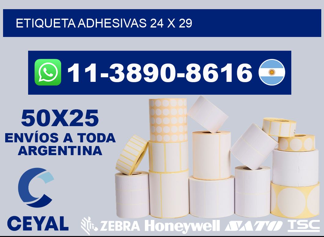 etiqueta adhesivas 24 x 29