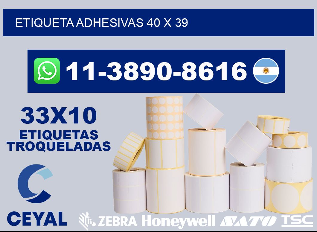 etiqueta adhesivas 40 x 39