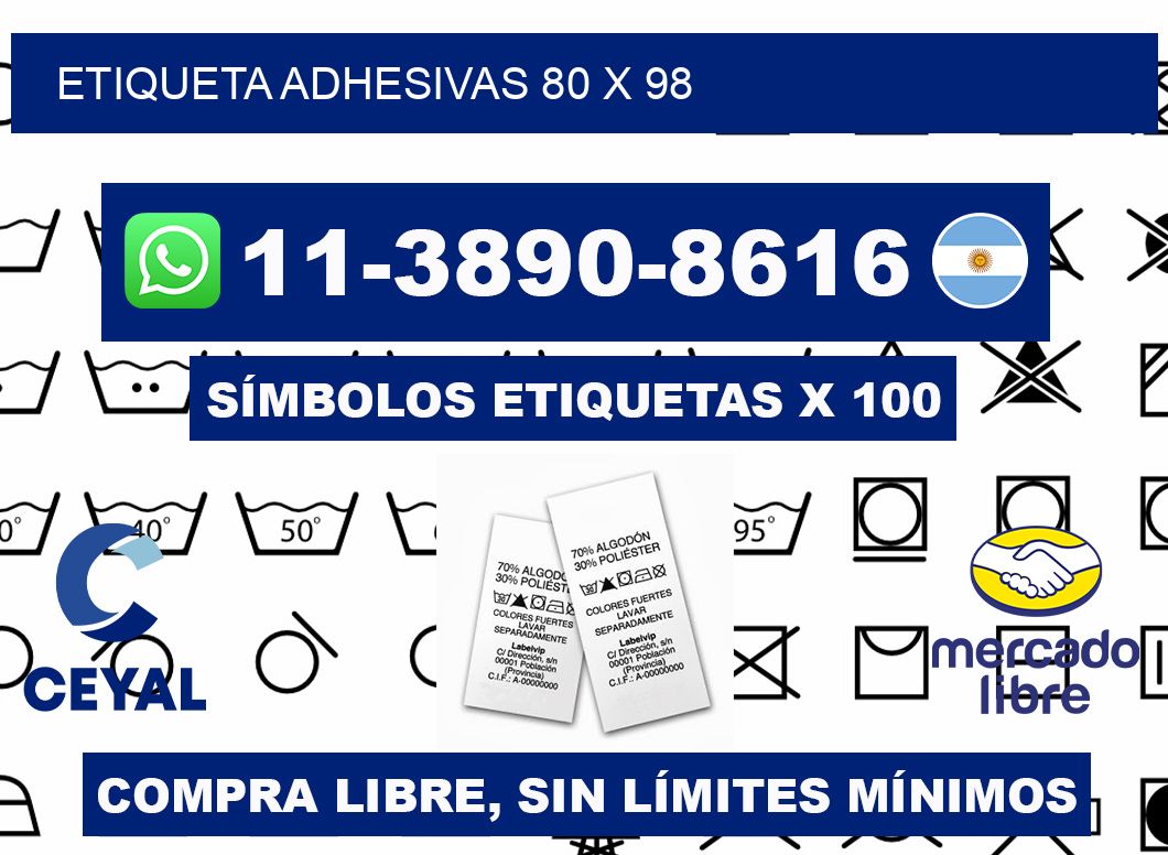 etiqueta adhesivas 80 x 98