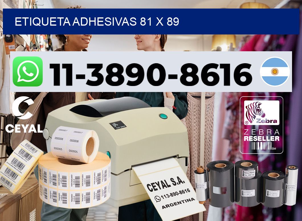 etiqueta adhesivas 81 x 89
