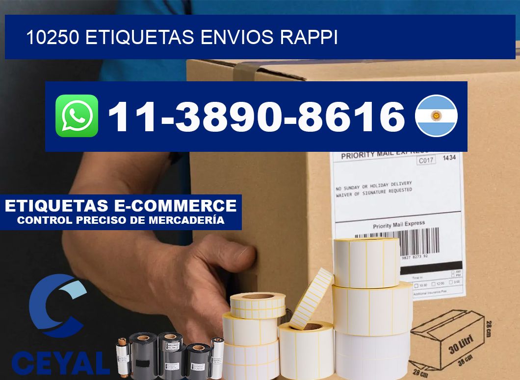 10250 etiquetas envios rappi