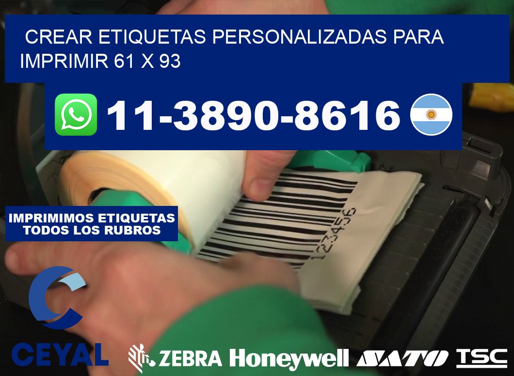 Crear etiquetas personalizadas para imprimir 61 x 93