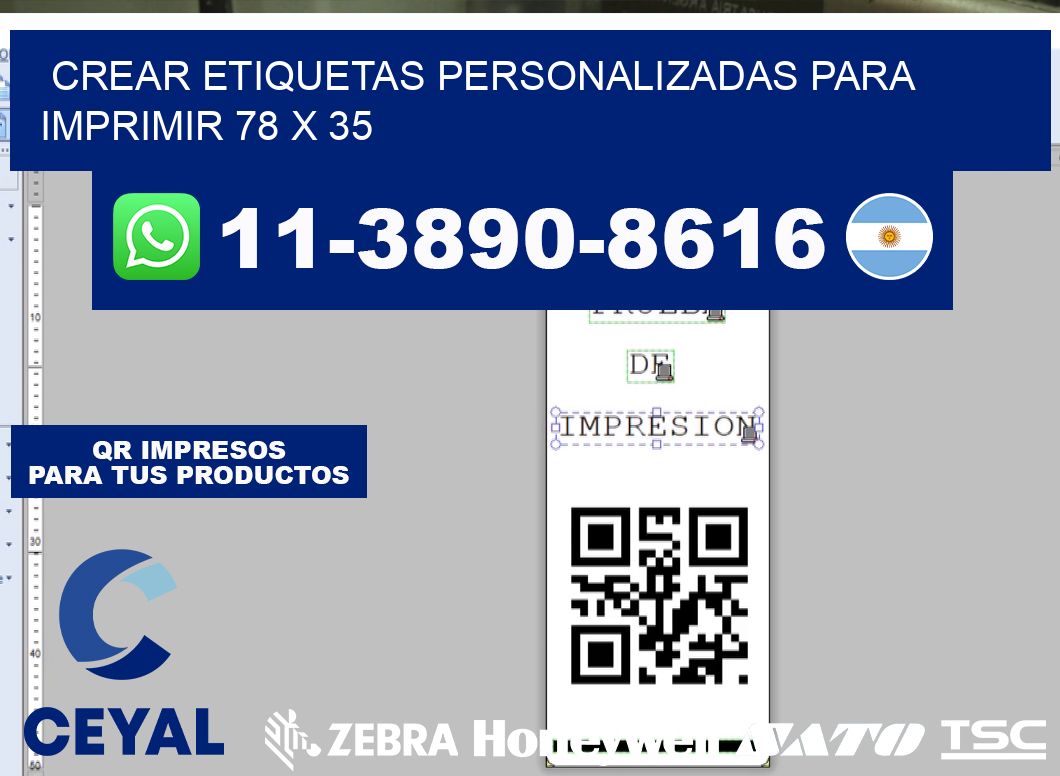 Crear etiquetas personalizadas para imprimir 78 x 35