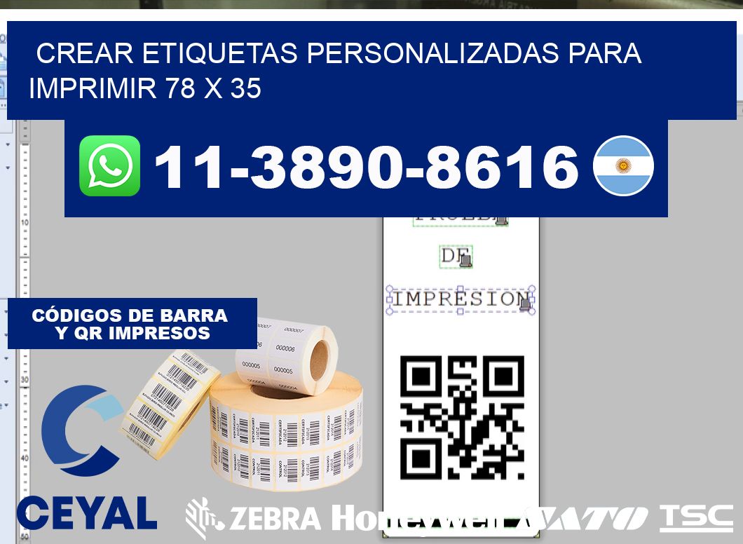 Crear etiquetas personalizadas para imprimir 78 x 35