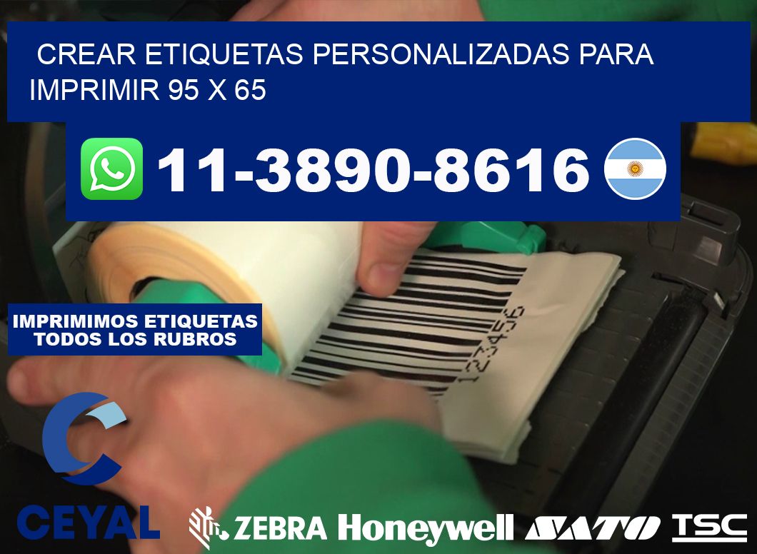 Crear etiquetas personalizadas para imprimir 95 x 65