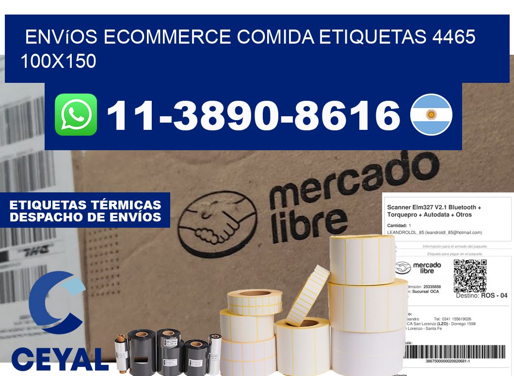 Envíos Ecommerce comida etiquetas 4465 100x150