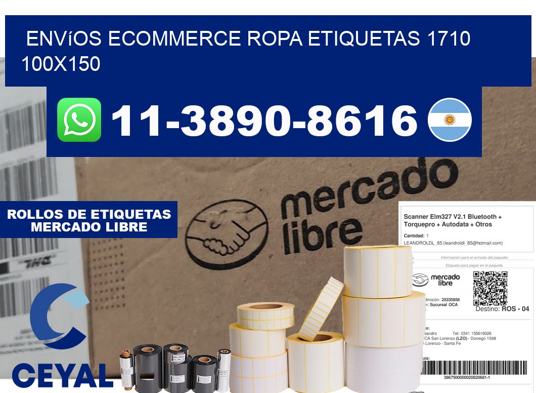 Envíos Ecommerce ropa etiquetas 1710 100x150