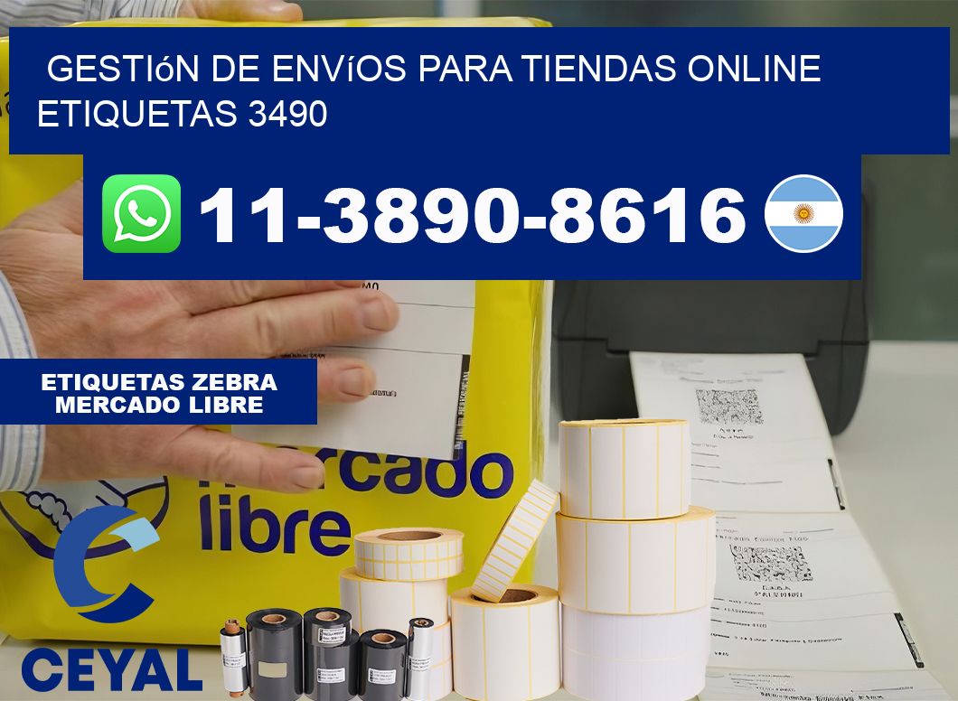 Gestión de envíos para tiendas online  etiquetas 3490