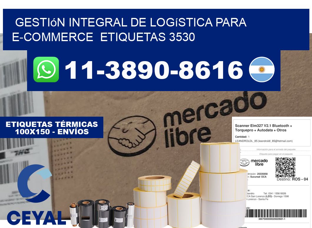 Gestión integral de logística para e-commerce  etiquetas 3530