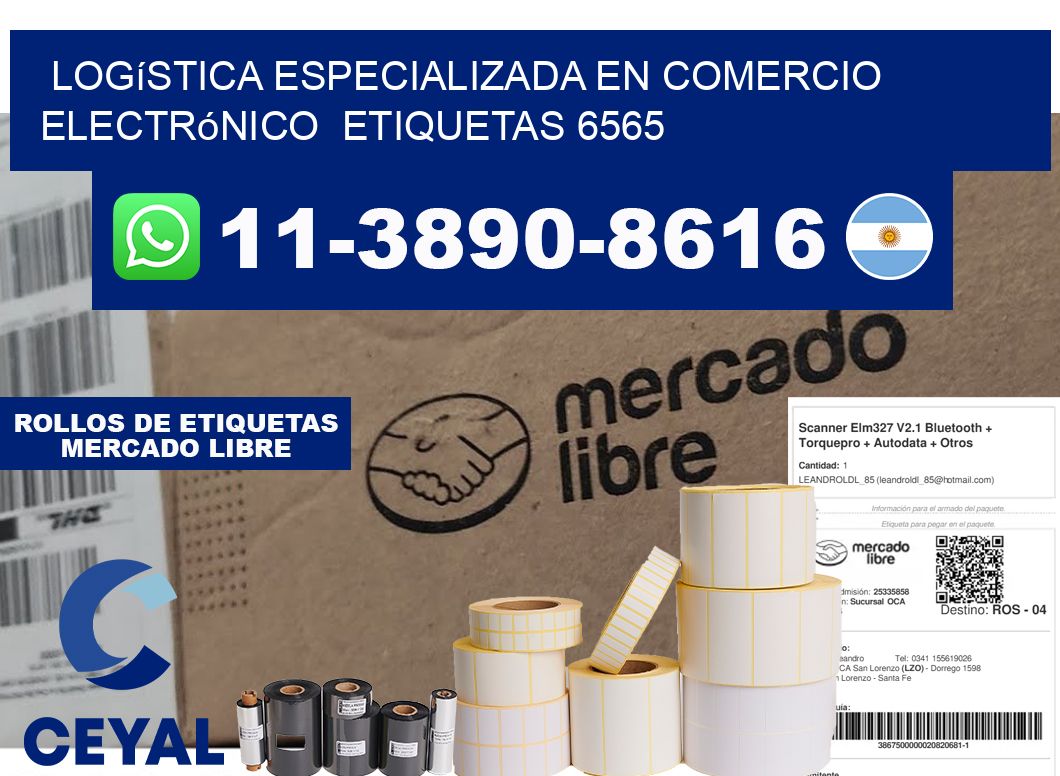 Logística especializada en comercio electrónico etiquetas 6565