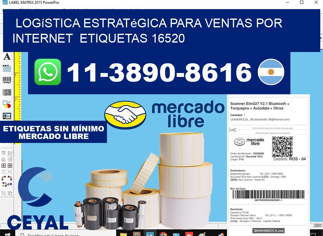Logística estratégica para ventas por internet etiquetas 16520