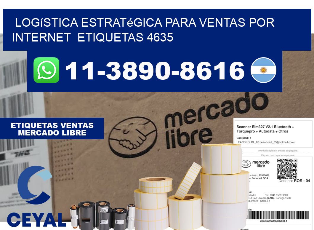 Logística estratégica para ventas por internet etiquetas 4635