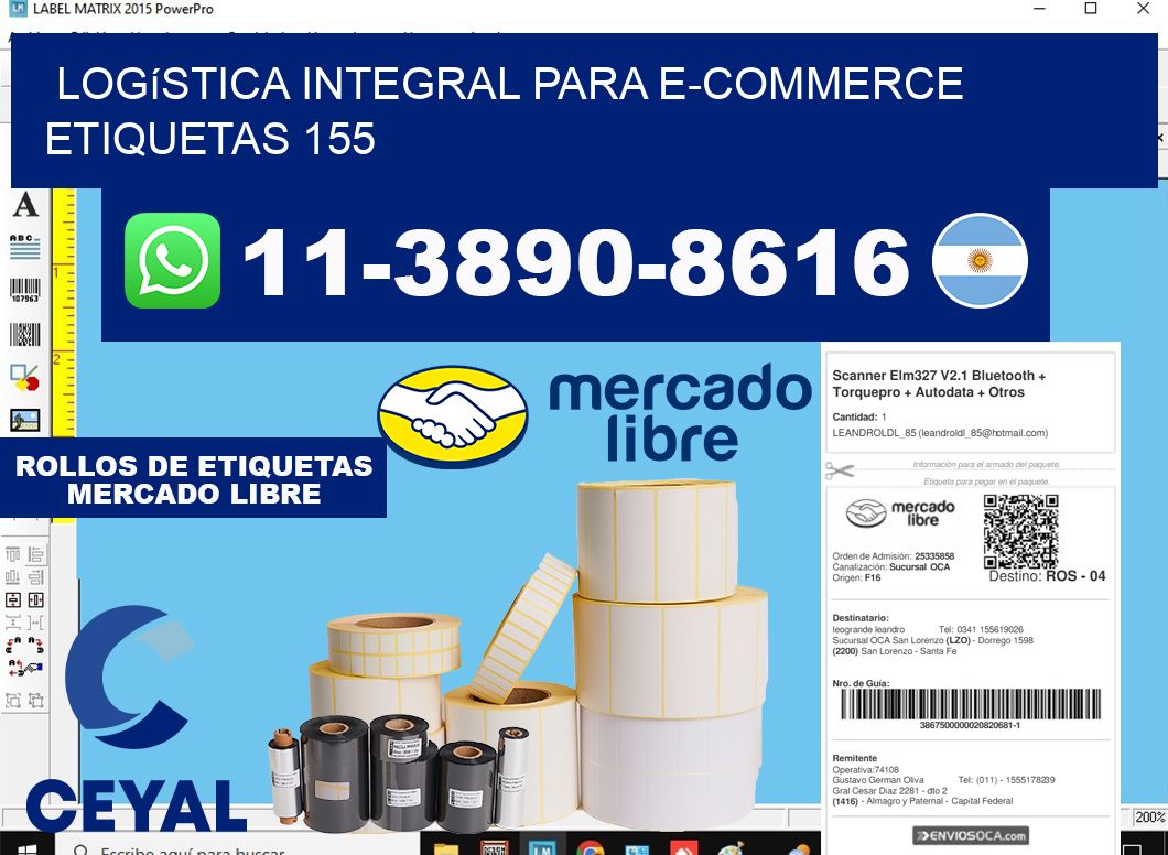Logística integral para e-commerce  etiquetas 155