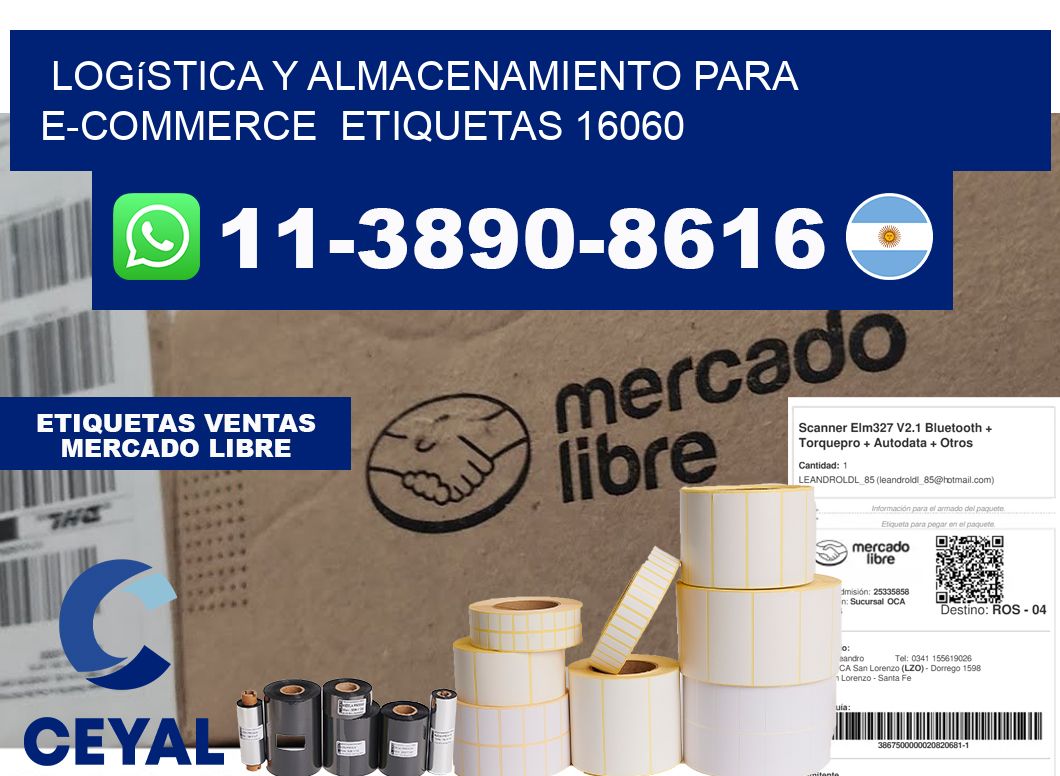 Logística y almacenamiento para e-commerce etiquetas 16060