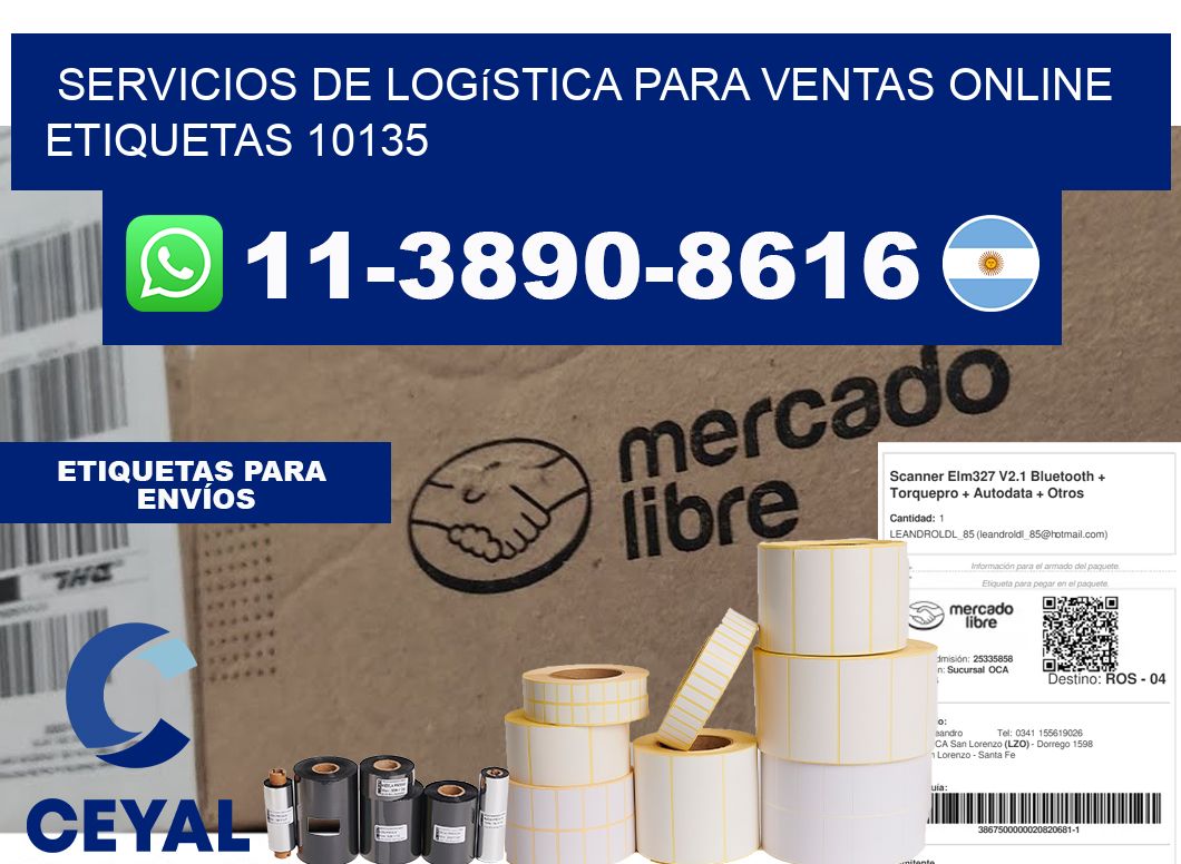 Servicios de logística para ventas online  etiquetas 10135