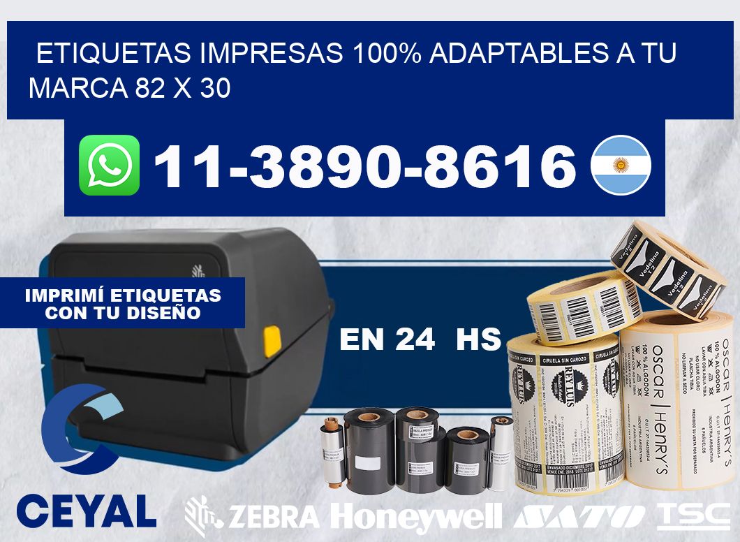 etiquetas impresas 100% adaptables a tu marca 82 x 30