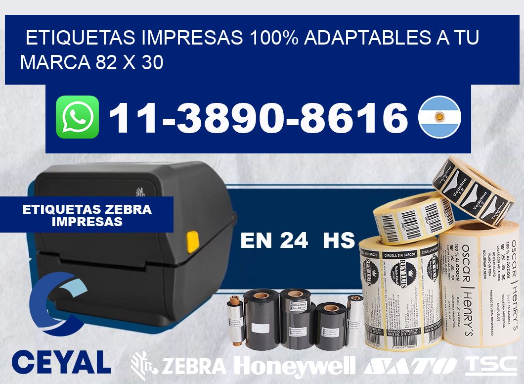 etiquetas impresas 100% adaptables a tu marca 82 x 30