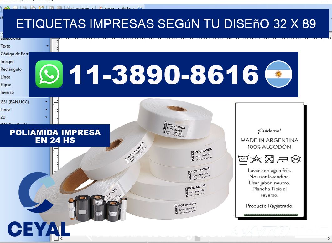 etiquetas impresas según tu diseño 32 x 89